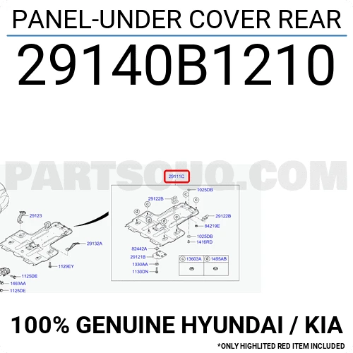 PANEL-UNDER COVER REAR-مانع هواء