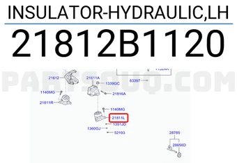INSULATOR-HYDRAULIC,LH-كرسي ماكينة أمامي يمين