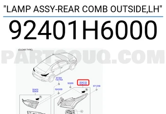 LAMP ASSY-REAR COMB OUTSIDE,LH-نور خلفي زاوية يسار