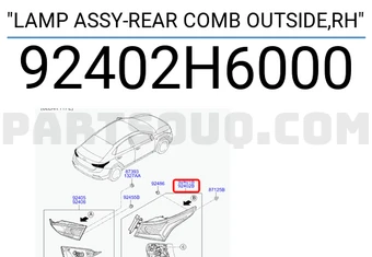LAMP ASSY-REAR COMB OUTSIDE,RH-نور خلفي زاوية يمين