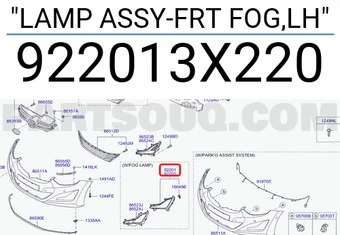 LAMP ASSY-FRONT FOG,LH - , -كشاف امامي يسار