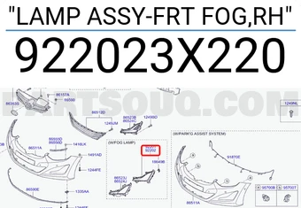 LAMP ASSY-FRONT FOG,RH - ,  -نور كشاف أمامي يمين