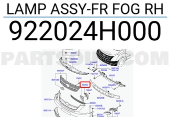 LAMP ASSY-FRONT FOG,RH-نور كشاف أمامي يمين