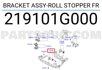BRACKET ASSY-ROLL STOPPER,FR -/-كرسي مكينة أمامي