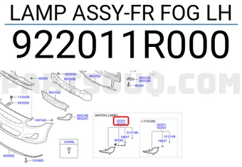 LAMP ASSY-FRONT FOG,LH-كشاف امامي يسار