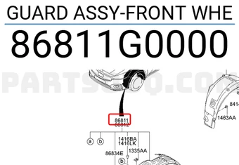 GUARD ASSY-FRONT WHEEL,LH