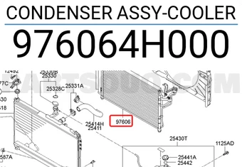 CONDENSER ASSY-COOLERراديتر مكيف