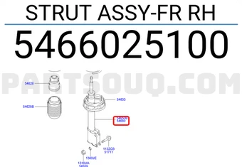 STRUT ASSY-FR,RH  جانبين